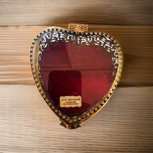 Vtg heart shape ormolu - vtg,